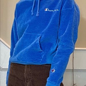 Limited Edition Blue Corduroy Champion Hoodie